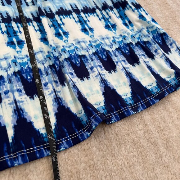 NWT Eliza J Blue and White Boho Summer Maxi Dress 6 - Picture 5 of 9